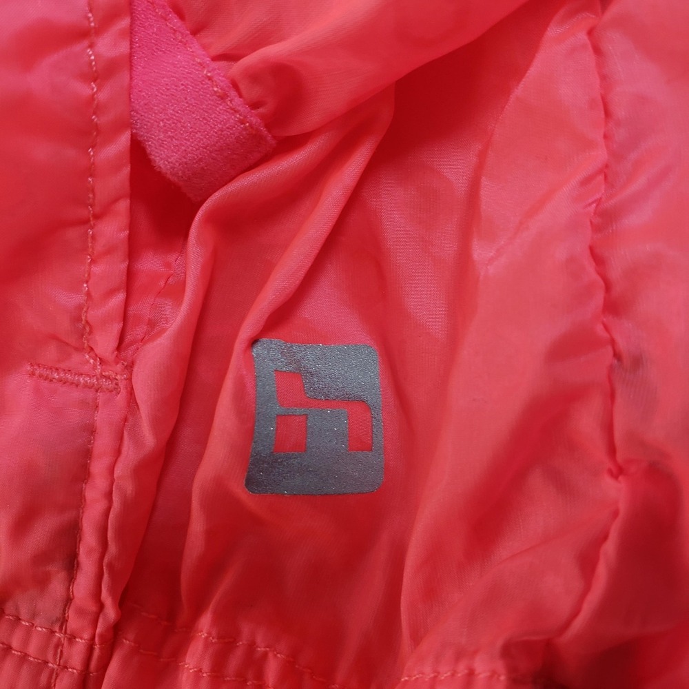 Hind Womens Neon Pink Hooded Windbreaker Running Jacket Size S Full Zip Hexagon - Picture 7 of 11